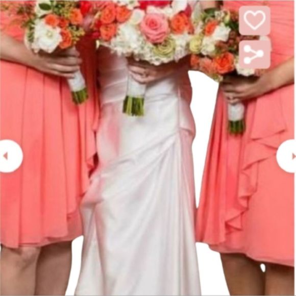 DAVID'S BRIDAL Coral Reef  Crinkle Chiffon Dress - Picture 10 of 10